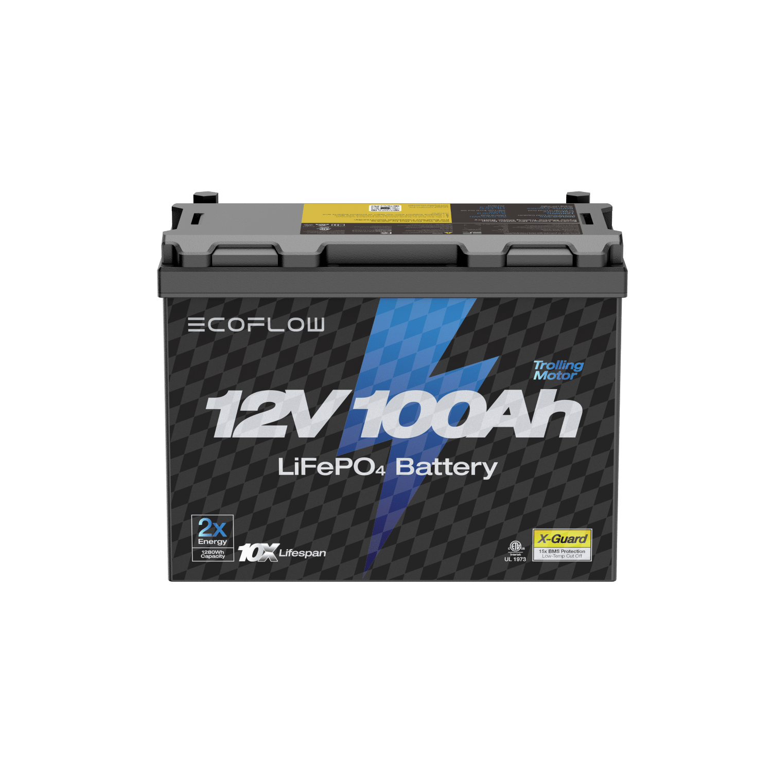 Load image into Gallery viewer, EcoFlow EcoFlow Lithium 12V 100Ah Deep Cycle Marine Trolling Motor Battery EcoFlow Lithium 12V 100Ah Deep Cycle Marine Trolling Motor Battery