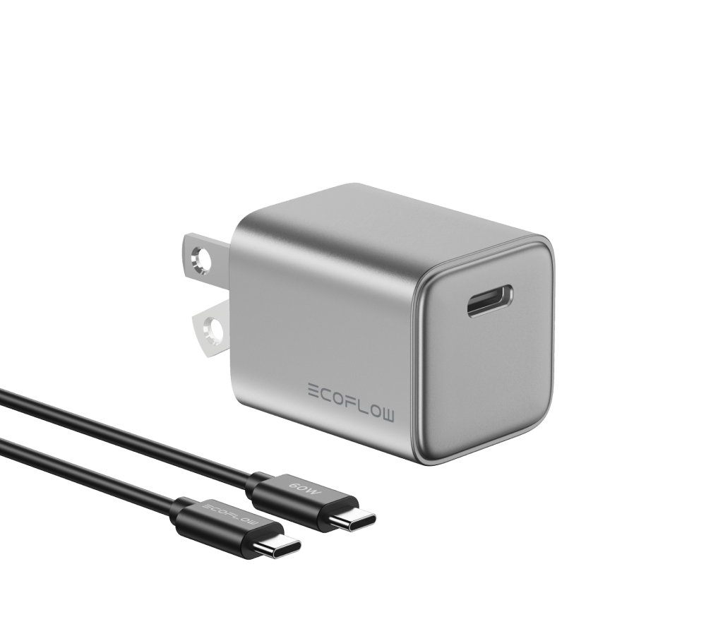 Load image into Gallery viewer, EcoFlow Accessory RAPID 20W GaN Charger with 60W Cable EcoFlow RAPID 30W GaN Charger with 60W Cable