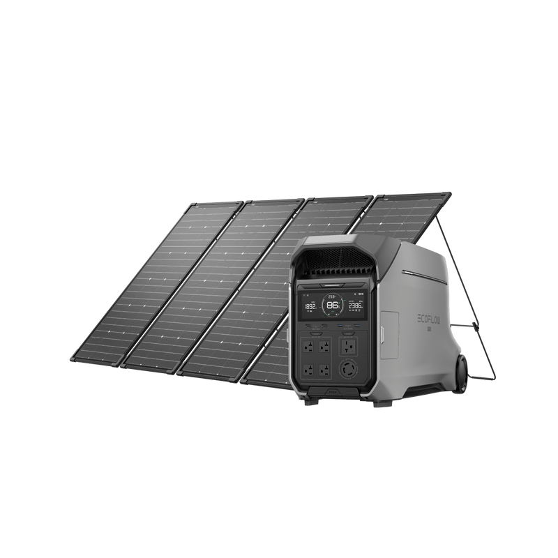 Load image into Gallery viewer, EcoFlow DELTA Pro 3 + 125W x 4 Bifacial Modular Solar Panel EcoFlow DELTA Pro 3 Portable Power Station
