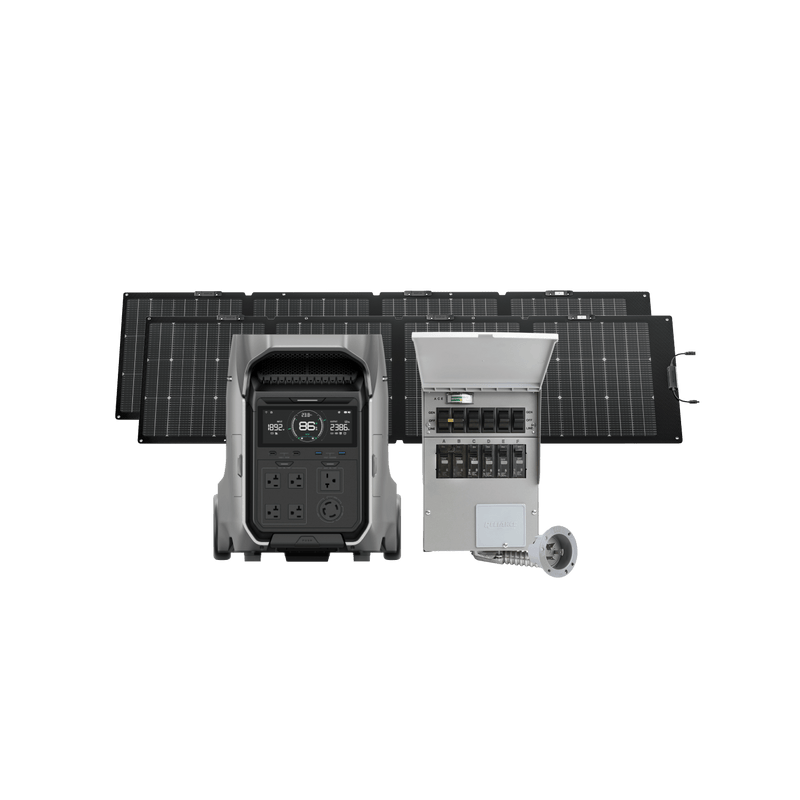 Load image into Gallery viewer, EcoFlow DELTA Pro 3 + 2*220W Portable Solar Panel + Transfer Switch EcoFlow DELTA Pro 3 Portable Power Station
