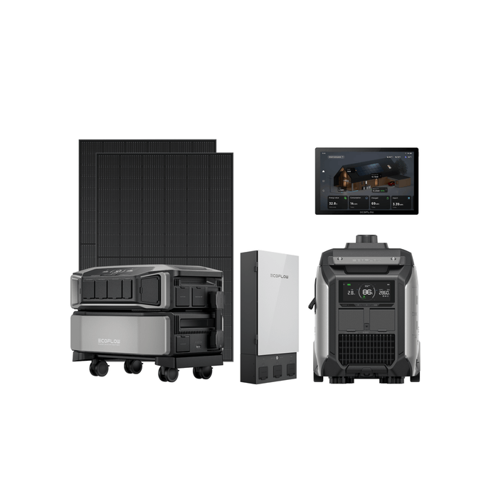 EcoFlow DPU-BUNDLE EcoFlow DELTA Pro Ultra + 2 × 400W Rigid Solar Panels + Smart Home Panel 2 + Smart Generator 3000 + PowerInsight Monitor EcoFlow DELTA Pro Ultra + 2 × 400W Rigid Solar Panels + Smart Home Panel 2 + Smart Generator 3000 + PowerInsight Monitor