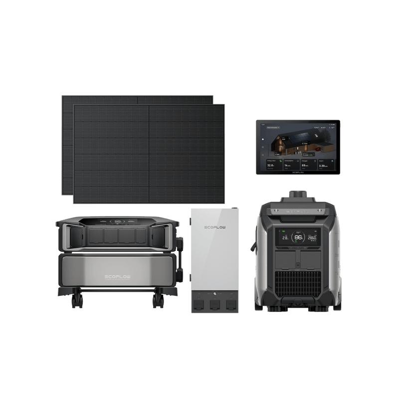 Load image into Gallery viewer, EcoFlow EcoFlow DELTA Pro Ultra + 2 × 400W Rigid Solar Panels + Smart Home Panel 2 + Smart Generator 4000 + PowerInsight Monitor EcoFlow DELTA Pro Ultra Intelligent Kit
