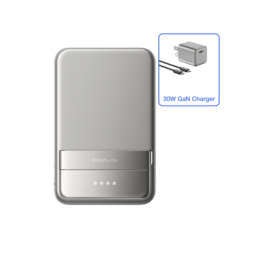 Load image into Gallery viewer, EcoFlow 5000 mAh / Silver / 30W Charger EcoFlow RAPID Magnetic Power Bank (5000mAh)
