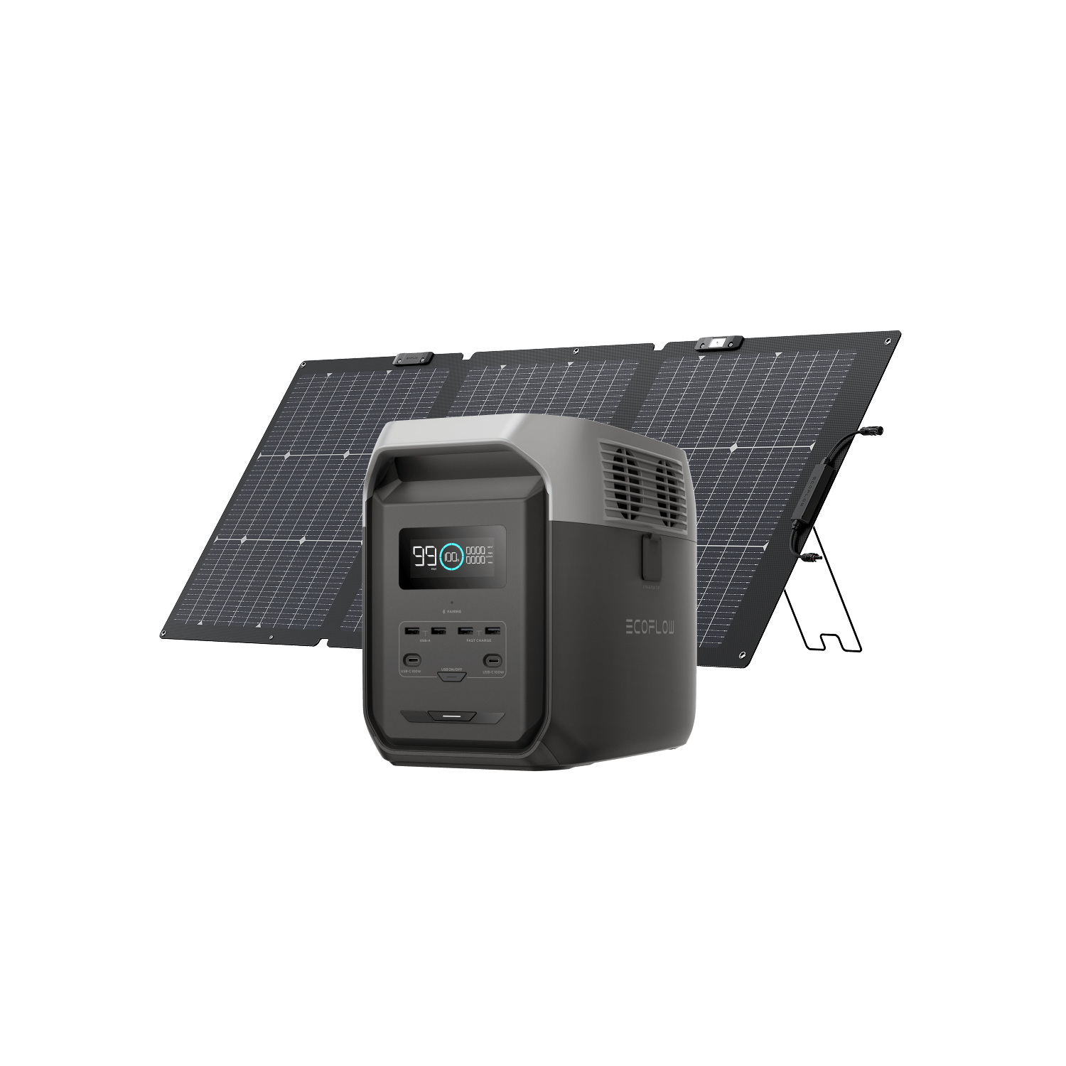 Load image into Gallery viewer, EcoFlow US Standalone DELTA 3 1500 + 160W Portable Solar Panel EcoFlow DELTA 3 1500 Solar Generator
