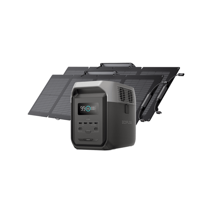 EcoFlow US Standalone DELTA 3 1500 + 2 x 110W Portable Solar Panel EcoFlow DELTA 3 1500 Solar Generator
