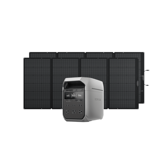 EcoFlow US Bundle DELTA 3 Plus + 400W Solar Panel x 2 EcoFlow DELTA 3 Series Solar Generator (PV400W)